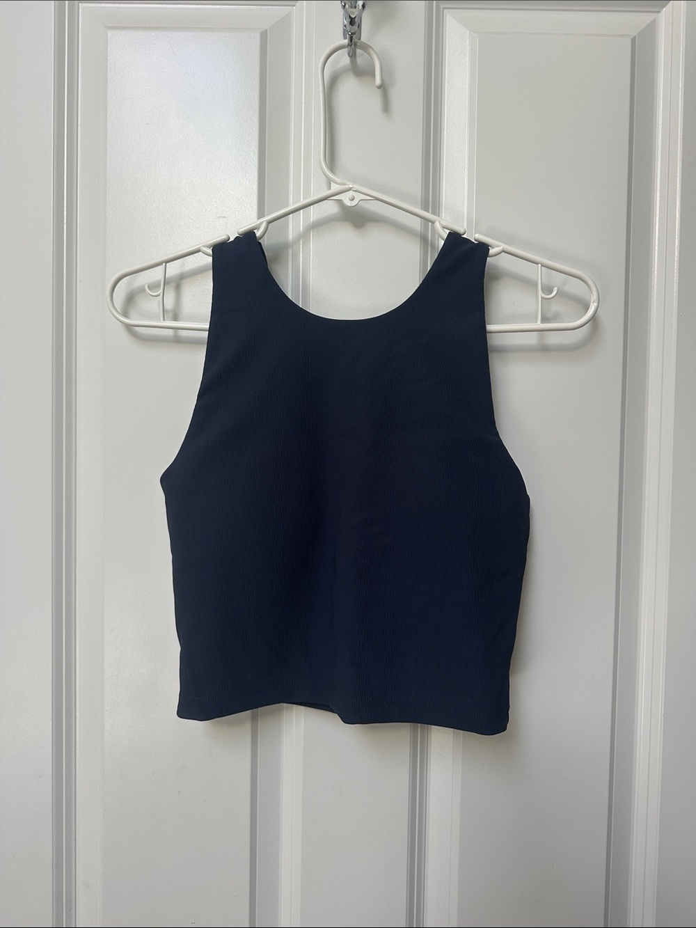 Z Supply Navy High-Neck Active Crop Tank